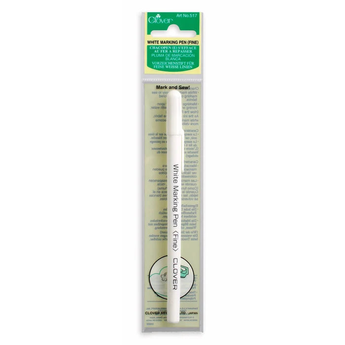 Clover Water Soluble or Iron Off Marking Pen - White
