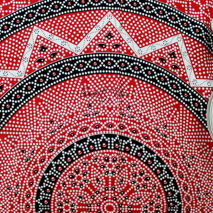 Cotton Divine Red Floral Garden Tablecloth Rectangle