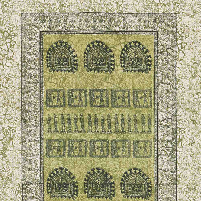 Cotton Royal Egyptian Kingdom Print Tablecloth Rectangle Green