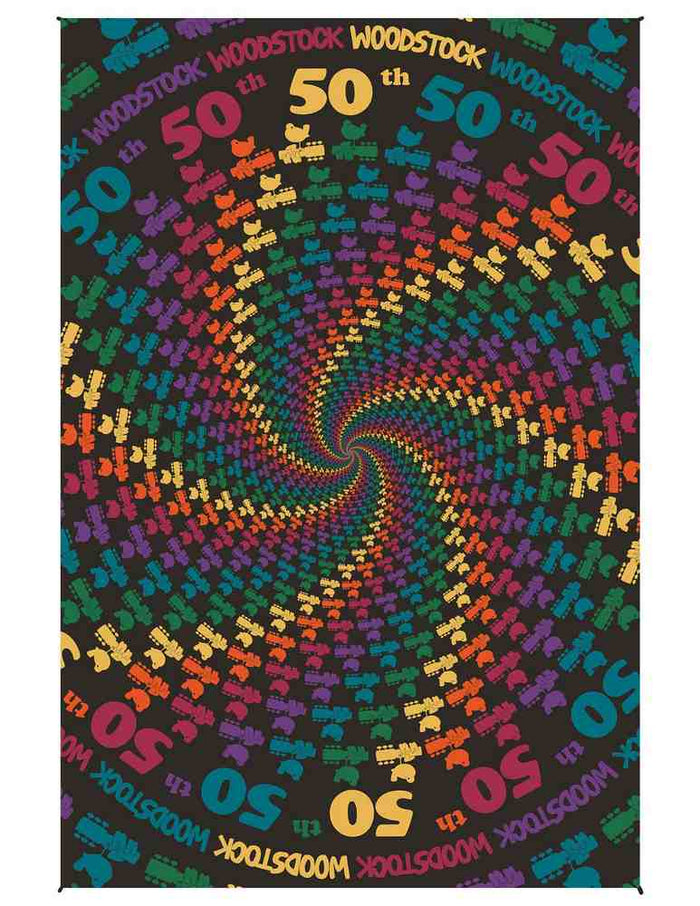 Cotton Woodstock Music Festival 50th Anniversary Spiral Tapestry Wall Art - Sweet Us