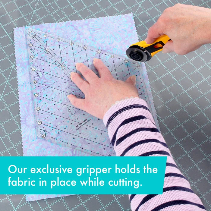 Creative Grids 60° Diamond Ruler by Krista Moser | Quilt Ruler for Diamonds & Triangles