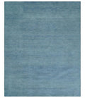 Custom Made Solid Plane Light Blue Woolen Hand Tufted wool area Rug - The Rug Decor