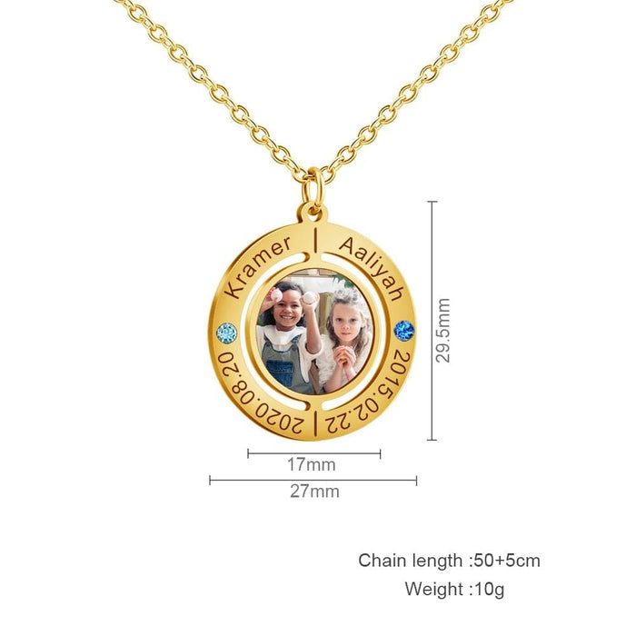 Valentine's Day Gift-Custom photo necklace for girlfriend Quillingx