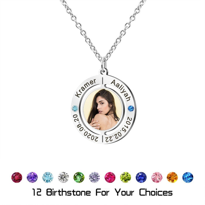 Valentine's Day Gift-Custom photo necklace for girlfriend Quillingx