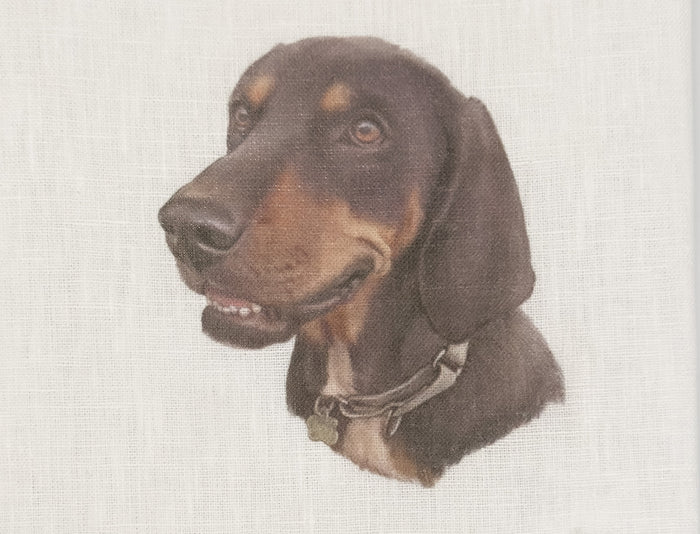 Dachshund Linen Tissue Box Cover