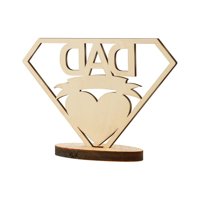 Dad is My Hero-Father's Day Gift Creative Removable Wooden Ornaments-Personalized Other Accessories MelodyNecklace