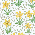 Daffodils for Jennings in White Wallpaper SWATCH