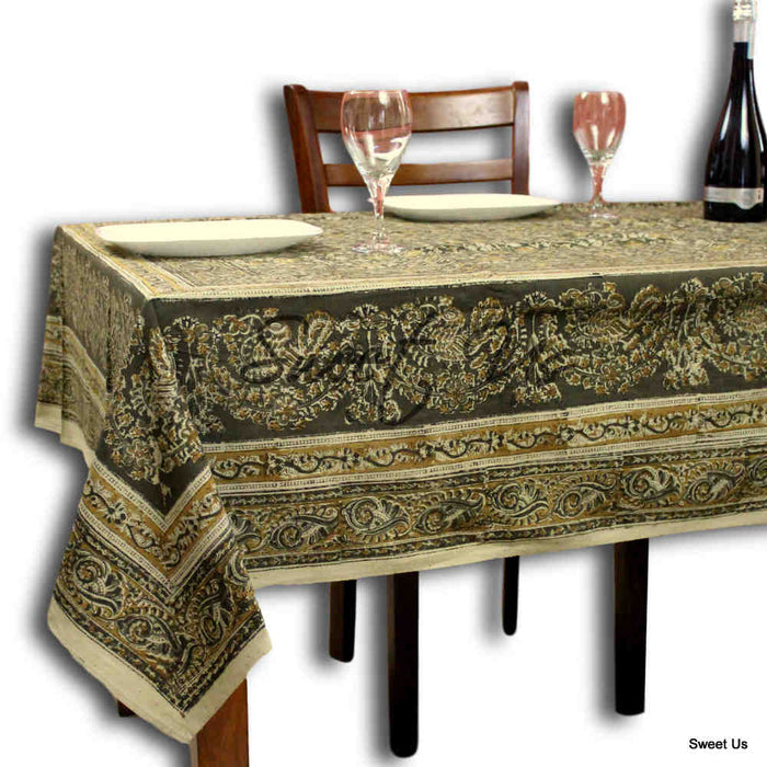 Dharani Series Vegetable Dye Tablecloth & Bedspread — Verdant Zenith - Sweet Us