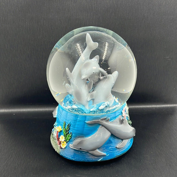 Dolphin 100mm Musical Snow Globe