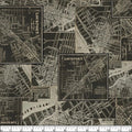 Eclectic Elements Palette Charcoal - Maps - by Tim Holtz with FreeSpirit Fabrics