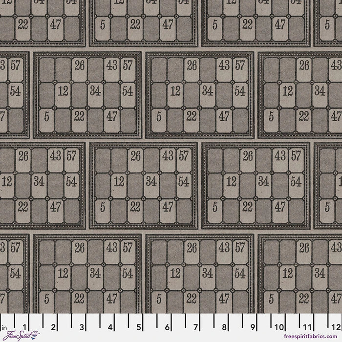 Eclectic Elements Palette Charcoal - Numbers - by Tim Holtz with FreeSpirit Fabrics