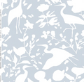 Egrets for Hadley in White and Natural Blue Wallpaper SWATCH