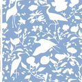 Egrets for Hadley in White & Cornflower Wallpaper SWATCH
