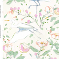 Egrets for Hadley in White Wallpaper SWATCH
