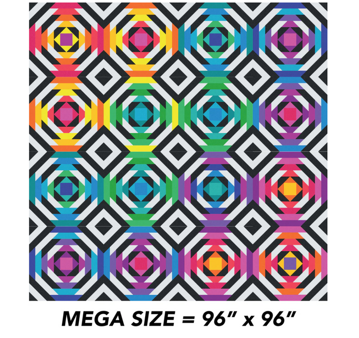 Electric Pineapple Quilt - Printed Pattern by Libs Elliott