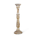 Estelle Wood Pillar Holder 20" Set/2