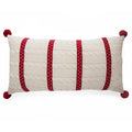 Festive Fair Trade Cable Knit Lumbar Pillow