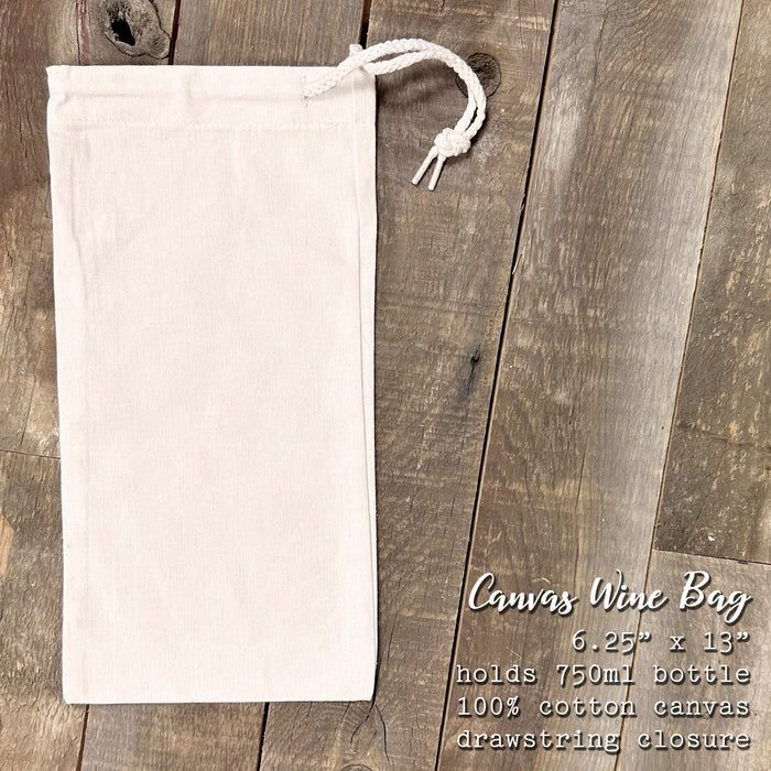 Floral Birdhouse - Canvas Wine Bag