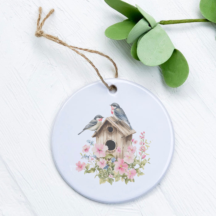 Floral Birdhouse - Ornament