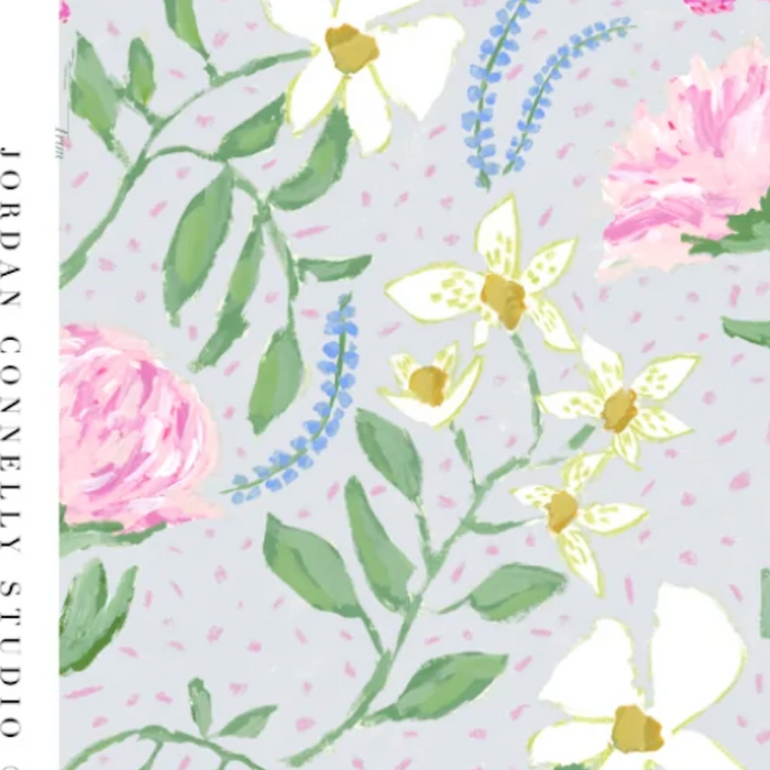Flowers for Bailey in Sky Wallpaper SWATCH