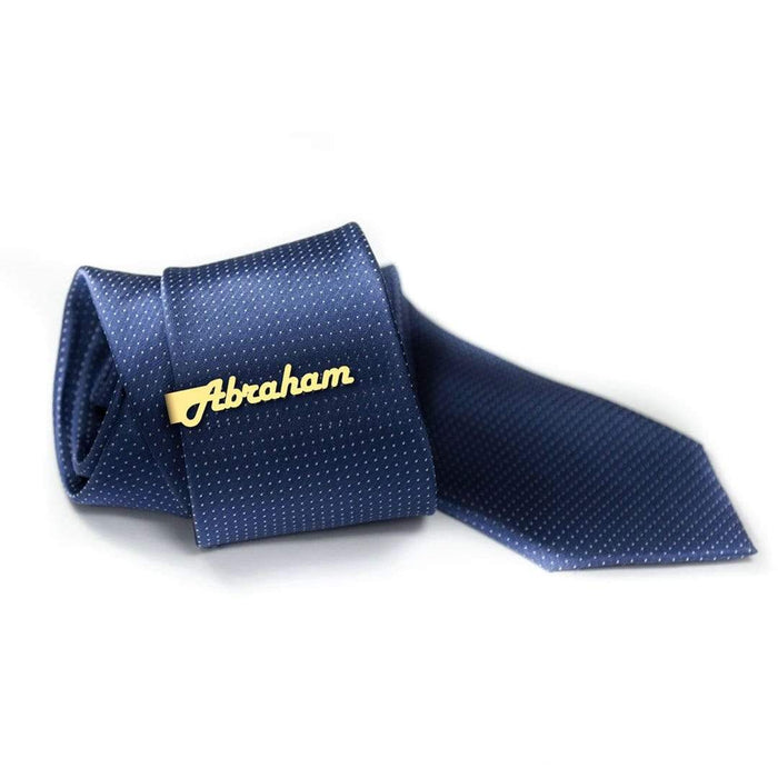 Christmas Gift for Dad Custom Names Tie Clip Necklace for man MelodyNecklace