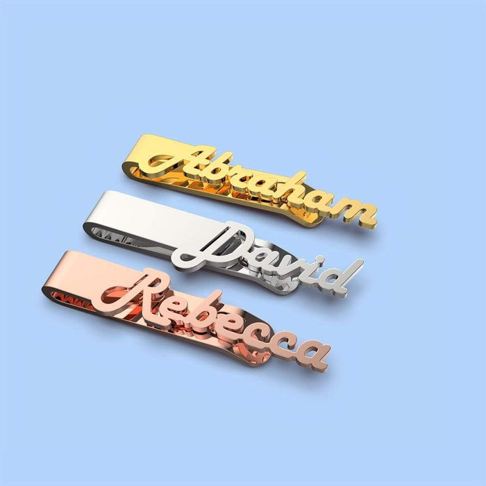 Christmas Gift for Dad Custom Names Tie Clip Necklace for man MelodyNecklace