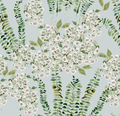 Foxglove Vine in Blue Wallpaper