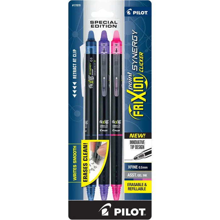 FriXion Point Synergy Clicker Pen - Extra Fine - 3 pk