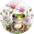 Frog Sign, Wreath Sign, Wreath Center