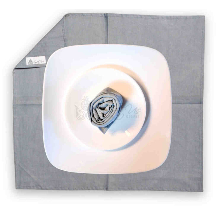 Soft & Elegant Gray Dinner Napkin, Absorbent Cloth for Formal/Casual Dining 1pc - Sweet Us