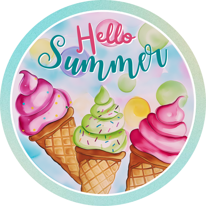 Hello Summer Sign,  Summer Sign