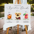 His Hers and Ours Pet Signature Drink Sign - Premium  from Sugar and Spice Invitations - Just $45! Shop now at Sugar and Spice Paper