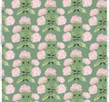 Hydrangea Bloom in Pink on Green Wallpaper SWATCH