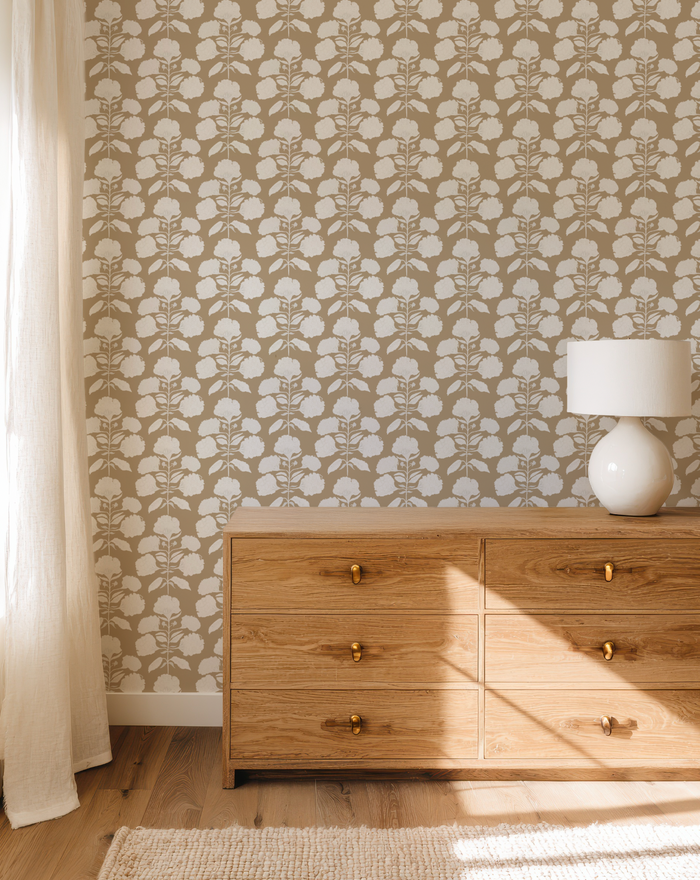 Hydrangea Bloom in Salt on Sand Wallpaper