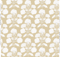 Hydrangea Bloom in Salt on Tan Fabric SWATCH