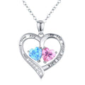 I Love You to The Moon and Back Opal Moon and Star Heart Necklace Valentine Necklace MelodyNecklace