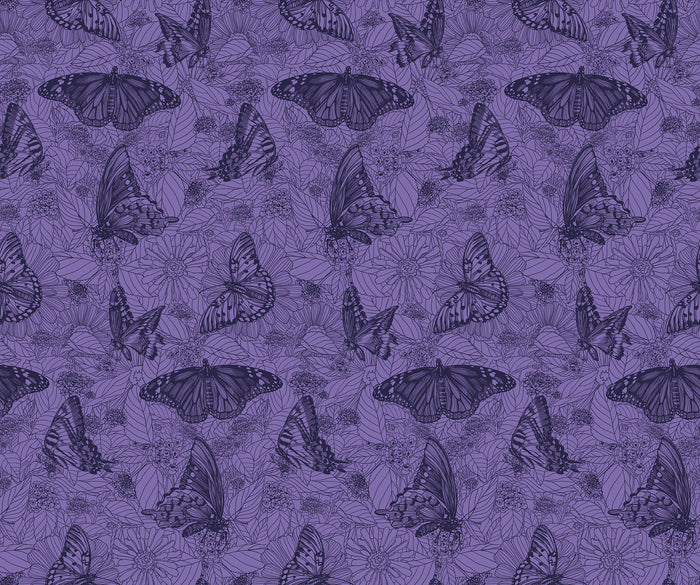 Indelible Ink - Winging It in Blueberry - by Anna Maria Textiles