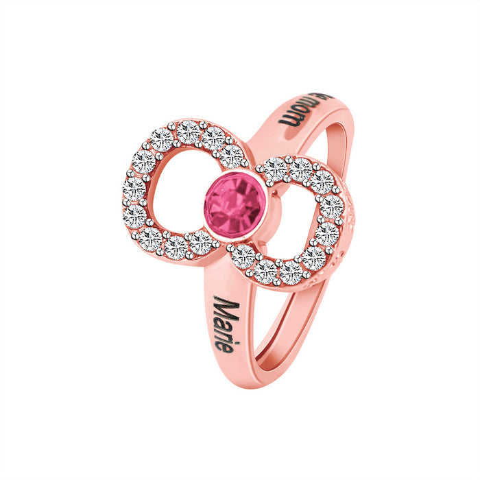 Infinity Love Mom Symbol Ring