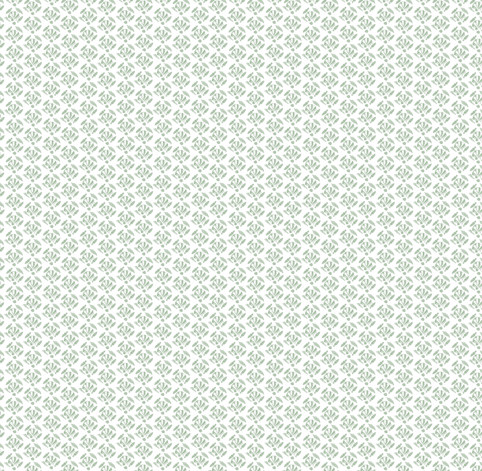 Kiawah in Green on White- Fabric