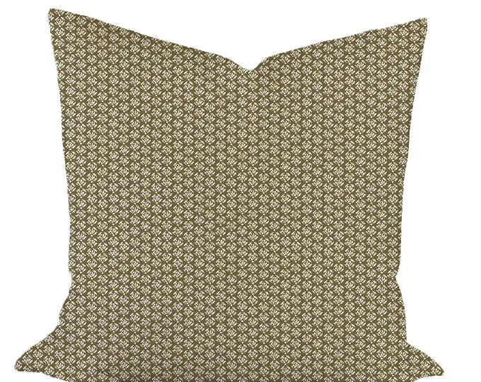 Kiawah in Olive Custom Pillow