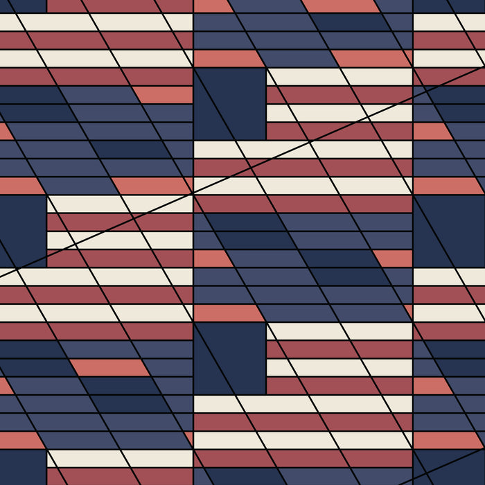 Liberty - Broad Stripe - Frank Lloyd Wright designs with Cloud 9 Organic Fabrics