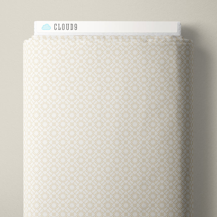 Liberty - Cream Trellis - Frank Lloyd Wright designs with Cloud 9 Organic Fabrics