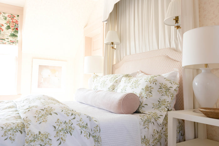 Lilac in Green Fitted Sheet