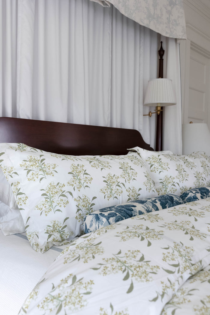 Lilac in Green Fitted Sheet