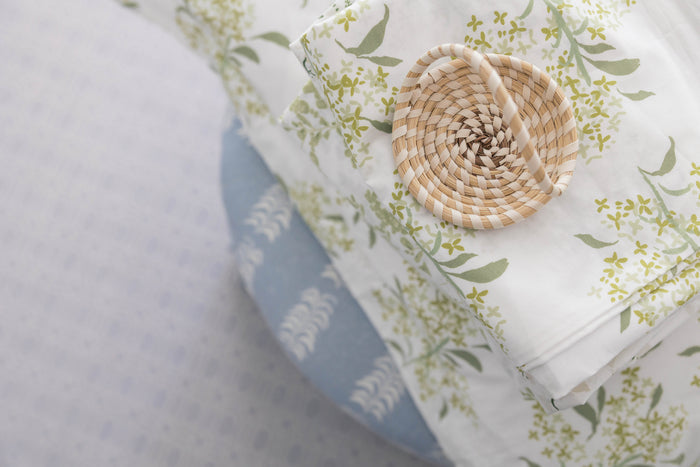 Lilac in Green Fitted Sheet