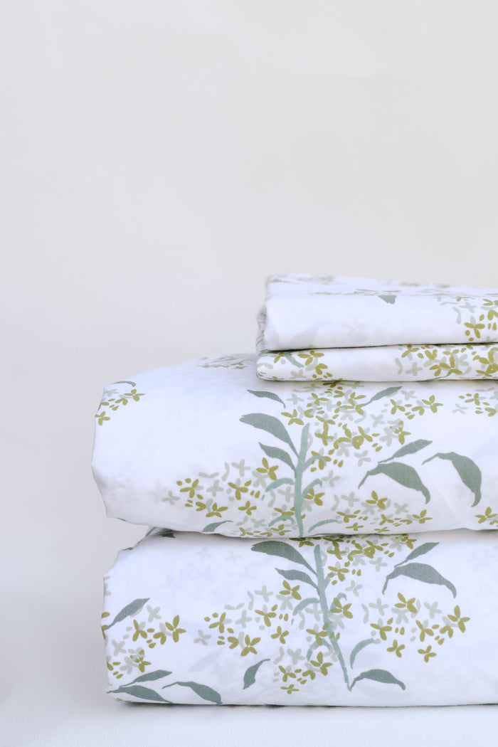 Lilac in Green Pillow Case