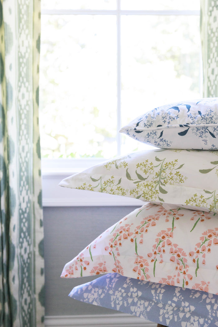 Lilac in Green Pillow Case