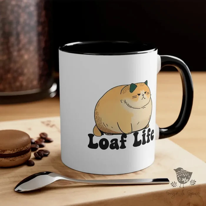 Loaf Life Cat Coffee Mug - Premium Mug from Printify - Just $18! Shop now at Sugar and Spice Paper