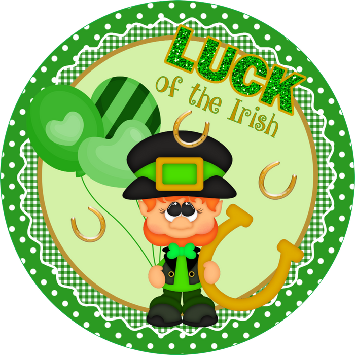 Luck Of The Irish, St Patrick Design, Wreath Attachment, Wreath Center