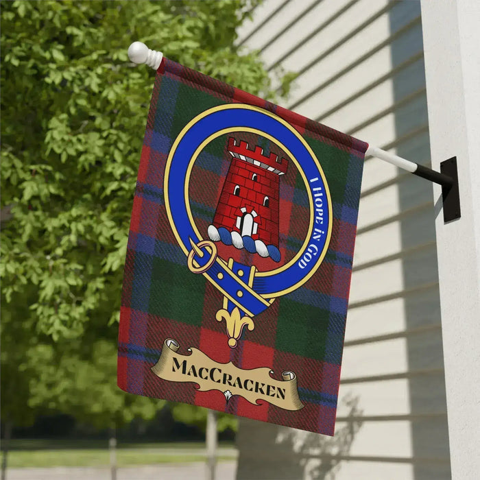 MacCracken Clan Crest Plaid Outdoor Flag
